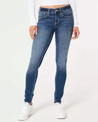 Χαμηλό τζιν Dark Wash Super Skinny