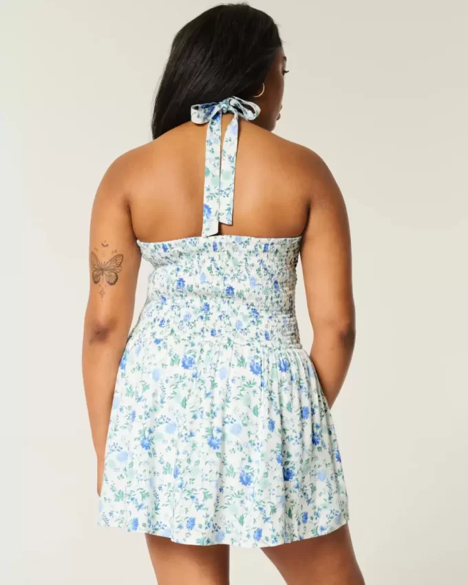 Μίνι φόρεμα Drop Waist Halter Μίνι φόρεμα Drop Waist Halter