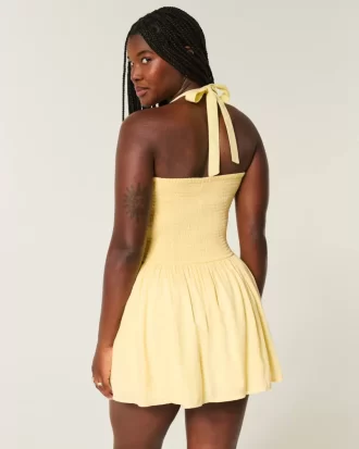 Μίνι φόρεμα Drop Waist Halter