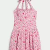 Μίνι φόρεμα Drop Waist Halter Μίνι φόρεμα Drop Waist Halter