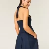 Μίνι φόρεμα Drop Waist Halter Μίνι φόρεμα Drop Waist Halter