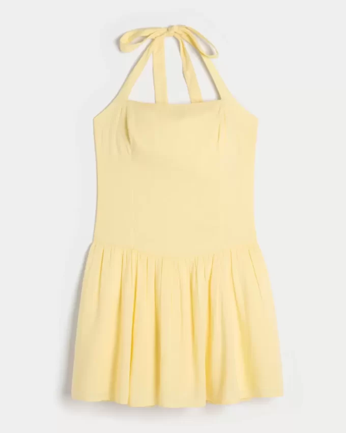 Μίνι φόρεμα Drop Waist Halter Μίνι φόρεμα Drop Waist Halter