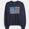Φούτερ Easy American Flag Graphic Crew Φούτερ Easy American Flag Graphic Crew
