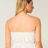 Easy Crop Strapless Lace Inset Tube Top Easy Crop Strapless Lace Inset Tube Top