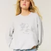 Φούτερ Easy Flower Graphic Crew Φούτερ Easy Flower Graphic Crew