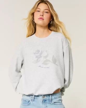 Φούτερ Easy Flower Graphic Crew