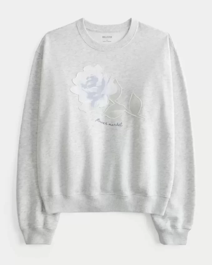 Φούτερ Easy Flower Graphic Crew Φούτερ Easy Flower Graphic Crew