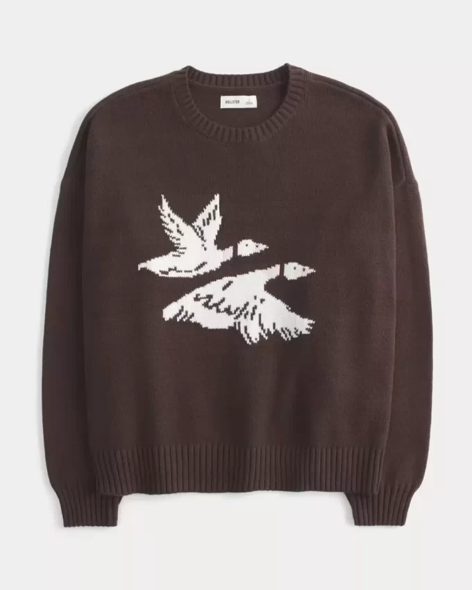 Πουλόβερ Easy Flying Birds Graphic Crew Πουλόβερ Easy Flying Birds Graphic Crew