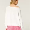 Πουλόβερ Easy Heart Graphic Off-the-Shoulder Πουλόβερ Easy Heart Graphic Off-the-Shoulder