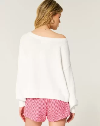 Πουλόβερ Easy Heart Graphic Off-the-Shoulder
