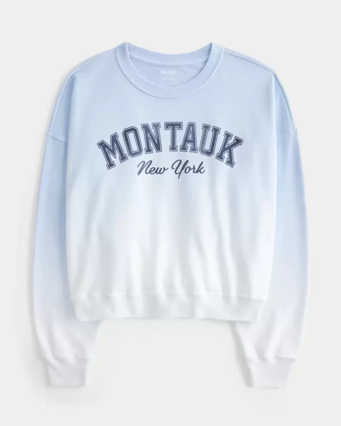 Φούτερ Easy Montauk New York Graphic Crew Φούτερ Easy Montauk New York Graphic Crew