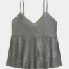 Easy Needlepoint-Style Halter Babydoll Cami