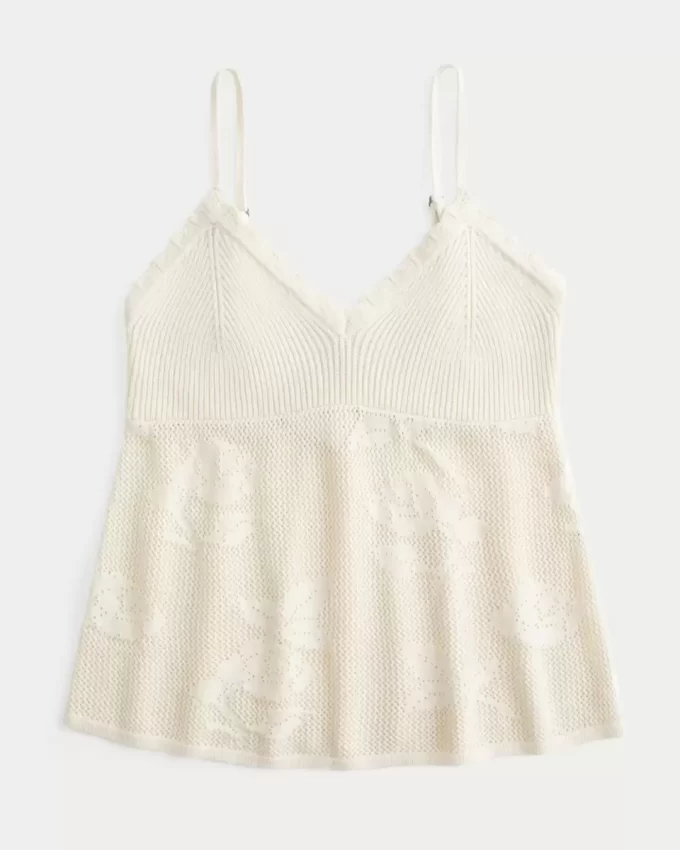 Easy Needlepoint-Style Halter Babydoll Cami