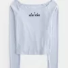 Easy New York Graphic Off-the-Shoulder Top Easy New York Graphic Off-the-Shoulder Top