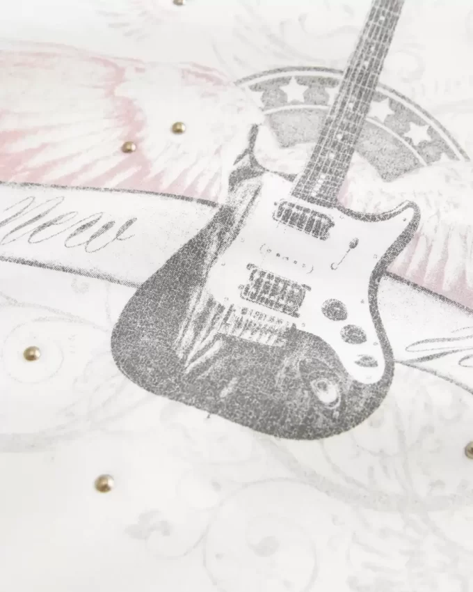 Φούτερ Easy New York Guitar Studded Graphic Crew
