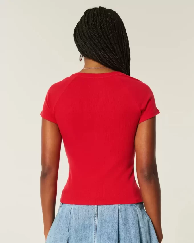 Γραφικό μωρό μπλουζάκι Easy Notch-Neck USA Γραφικό μωρό μπλουζάκι Easy Notch-Neck USA