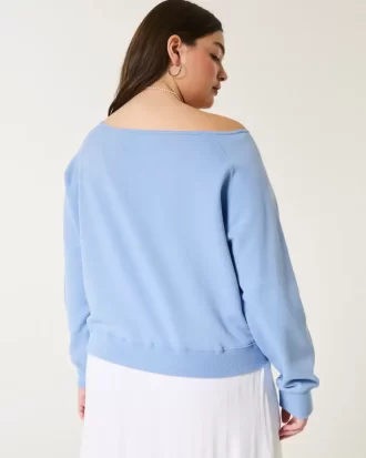 Γραφικό φούτερ πληρώματος Easy Off-the-Shoulder Making Waves