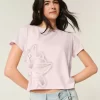 Γραφικό λουλουδάτο μπλουζάκι Easy Ribbon Tie-Back