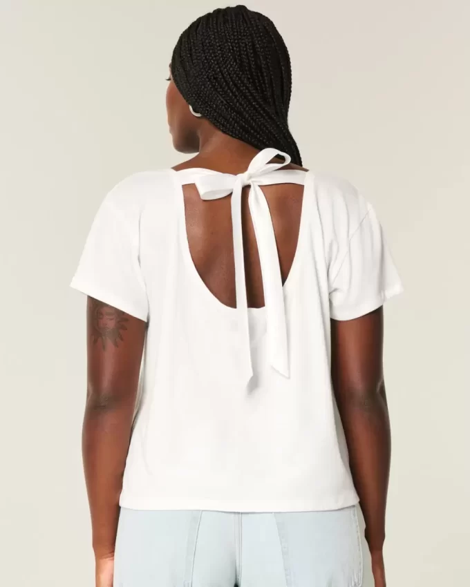 Γραφικό μπλουζάκι Easy Ribbon Tie-Back Heart