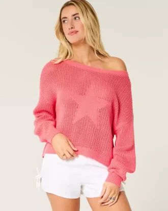 Πουλόβερ Easy Stitchy Graphic Slouchy Crew