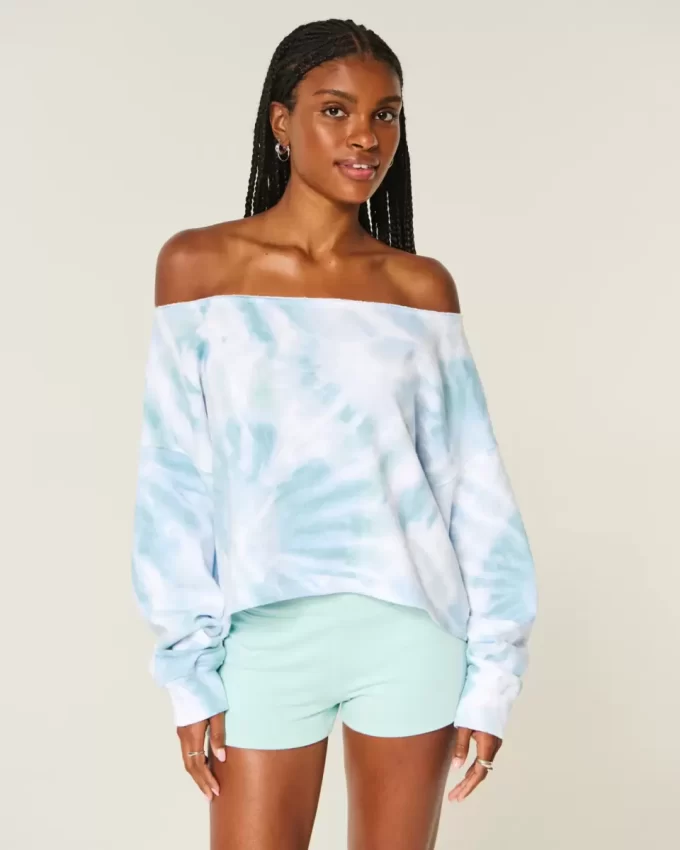 Διπλό φούτερ Easy Tie-Dye Off-the-Shoulder