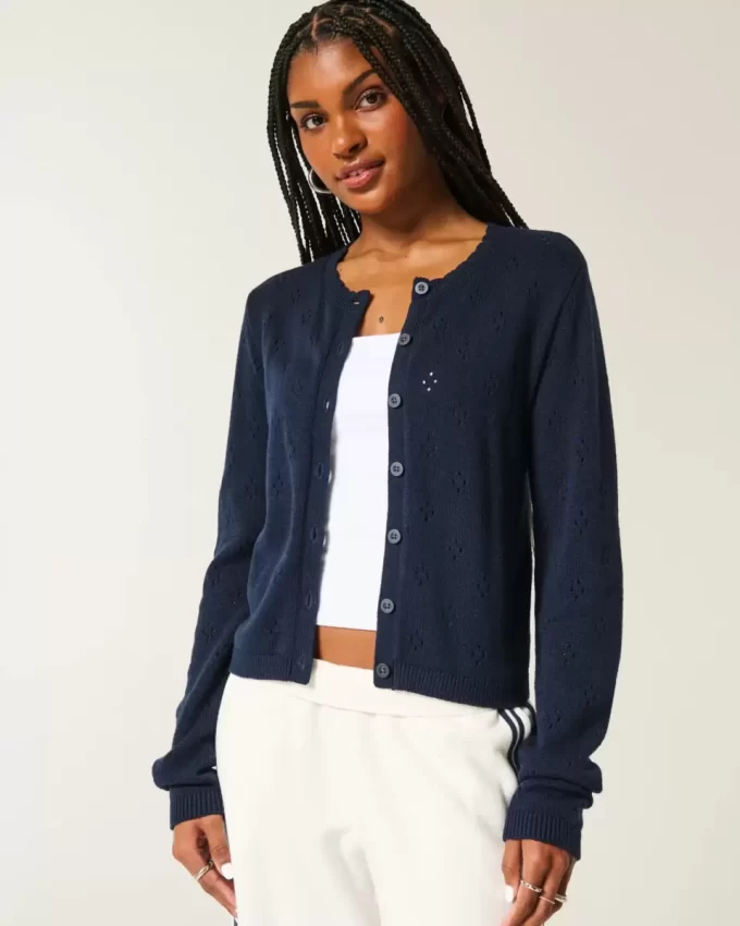 Ζακέτα Eyelet Crew