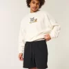 Χαλαρό Fleece Σορτς στο μέσο του μηρού Χαλαρό Fleece Σορτς στο μέσο του μηρού