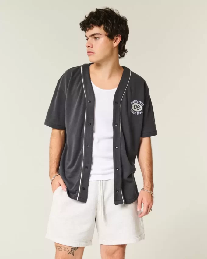 Χαλαρό Fleece Σορτς στο μέσο του μηρού Χαλαρό Fleece Σορτς στο μέσο του μηρού