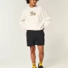 Χαλαρό Fleece Σορτς στο μέσο του μηρού Χαλαρό Fleece Σορτς στο μέσο του μηρού