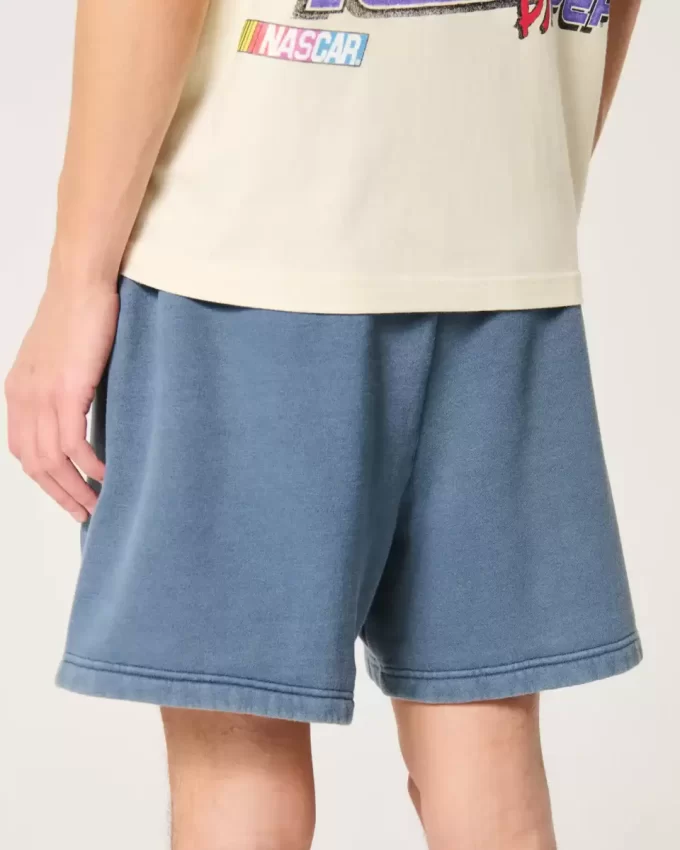Χαλαρό Fleece Σορτς στο μέσο του μηρού Χαλαρό Fleece Σορτς στο μέσο του μηρού