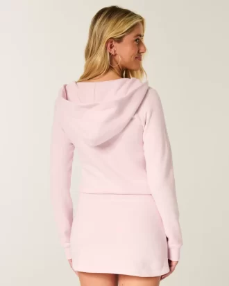Μακρυμάνικο Fleece Φόρεμα με κουκούλα