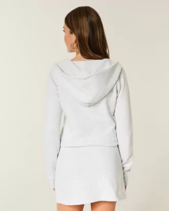 Μακρυμάνικο Fleece Φόρεμα με κουκούλα Μακρυμάνικο Fleece Φόρεμα με κουκούλα