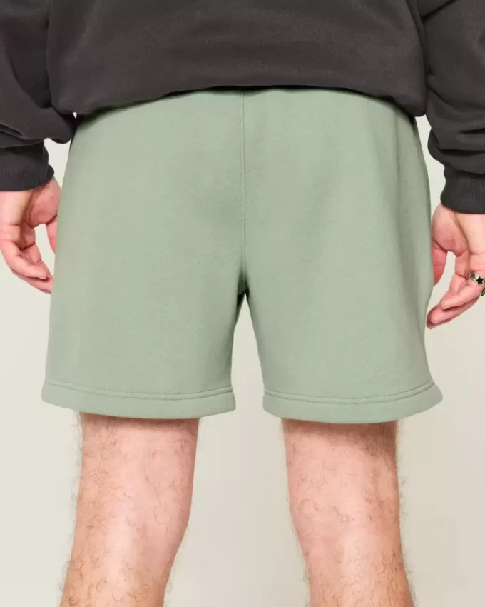 Χαλαρό Fleece Σορτς στο μέσο του μηρού Χαλαρό Fleece Σορτς στο μέσο του μηρού