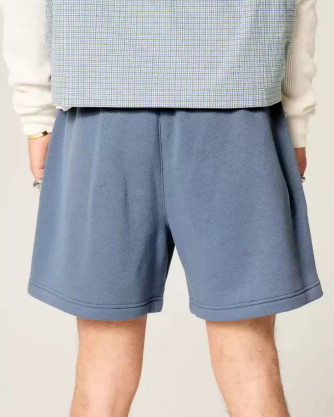 Χαλαρό Fleece Σορτς στο μέσο του μηρού Χαλαρό Fleece Σορτς στο μέσο του μηρού
