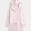 Μακρυμάνικο Fleece Φόρεμα με κουκούλα Μακρυμάνικο Fleece Φόρεμα με κουκούλα
