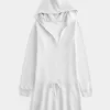 Μακρυμάνικο Fleece Φόρεμα με κουκούλα
