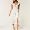 Μίντι Φόρεμα Flutter Sleeve Διπλό Δέσιμο Μίντι Φόρεμα Flutter Sleeve Διπλό Δέσιμο