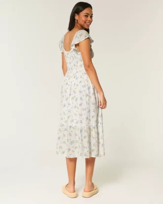 Μίντι Φόρεμα Flutter Sleeve Διπλό Δέσιμο