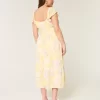 Μίντι Φόρεμα Flutter Sleeve Διπλό Δέσιμο Μίντι Φόρεμα Flutter Sleeve Διπλό Δέσιμο