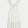 Μίντι Φόρεμα Flutter Sleeve Διπλό Δέσιμο Μίντι Φόρεμα Flutter Sleeve Διπλό Δέσιμο