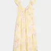 Μίντι Φόρεμα Flutter Sleeve Διπλό Δέσιμο Μίντι Φόρεμα Flutter Sleeve Διπλό Δέσιμο
