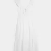 Μίντι Φόρεμα Flutter Sleeve Διπλό Δέσιμο Μίντι Φόρεμα Flutter Sleeve Διπλό Δέσιμο
