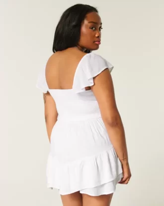 Φόρεμα Flutter Sleeve Pinch Bust Mini Skort