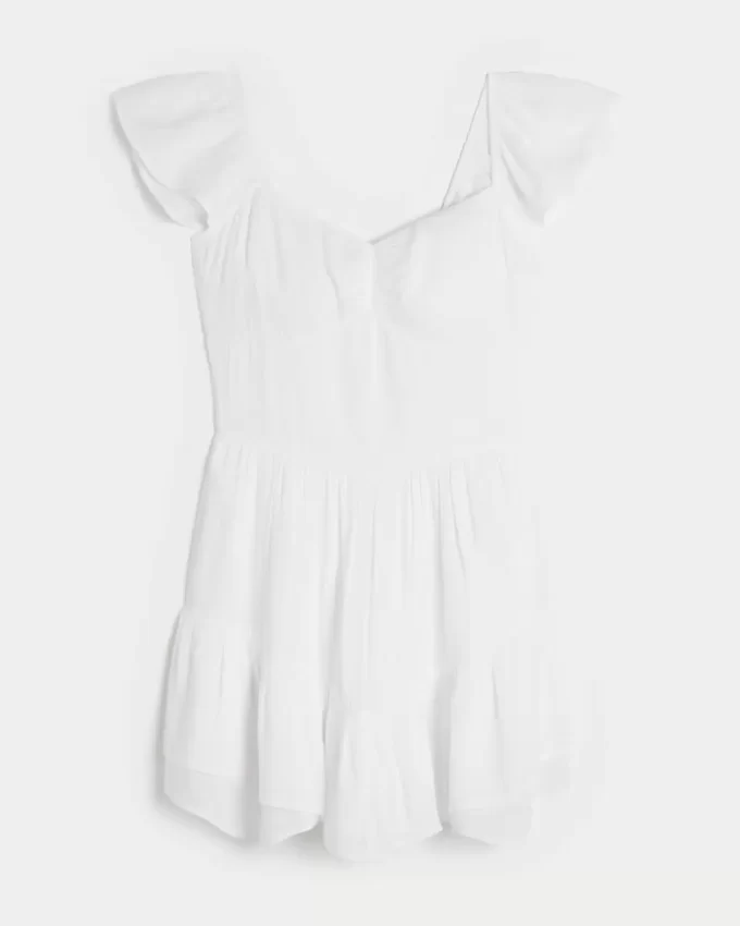 Φόρεμα Flutter Sleeve Pinch Bust Mini Skort Φόρεμα Flutter Sleeve Pinch Bust Mini Skort