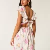 Μίνι φόρεμα Flutter Sleeve V-Waist Μίνι φόρεμα Flutter Sleeve V-Waist