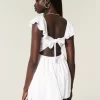 Μίνι φόρεμα Flutter Sleeve V-Waist Μίνι φόρεμα Flutter Sleeve V-Waist