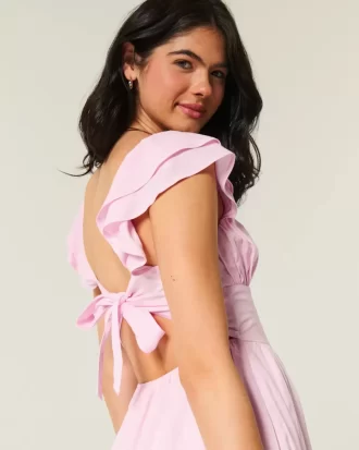Μίνι φόρεμα Flutter Sleeve V-Waist