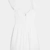 Μίνι φόρεμα Flutter Sleeve V-Waist Μίνι φόρεμα Flutter Sleeve V-Waist