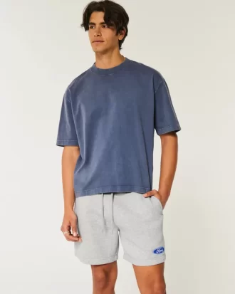 Γραφικά σορτς Ford Hollister Feel Good Fleece στο μέσο του μηρού
