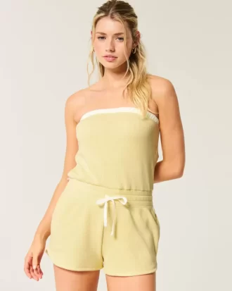 Gilly Hicks Cozy Strapless Waffle Onesie Gilly Hicks Cozy Strapless Waffle Onesie
